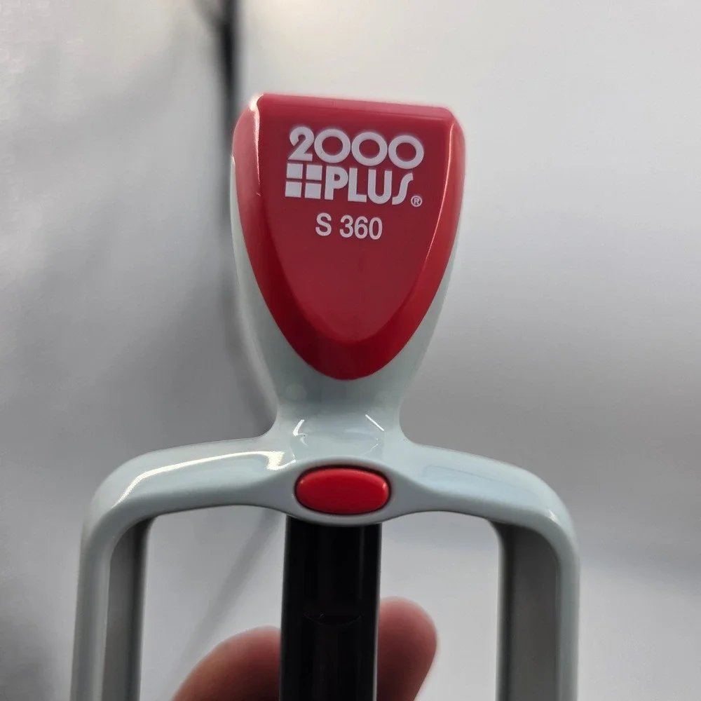2000 PLUS S 360 Self Inking Dater Stamp PAID BY Office Rubber Stamp Red Blue N2